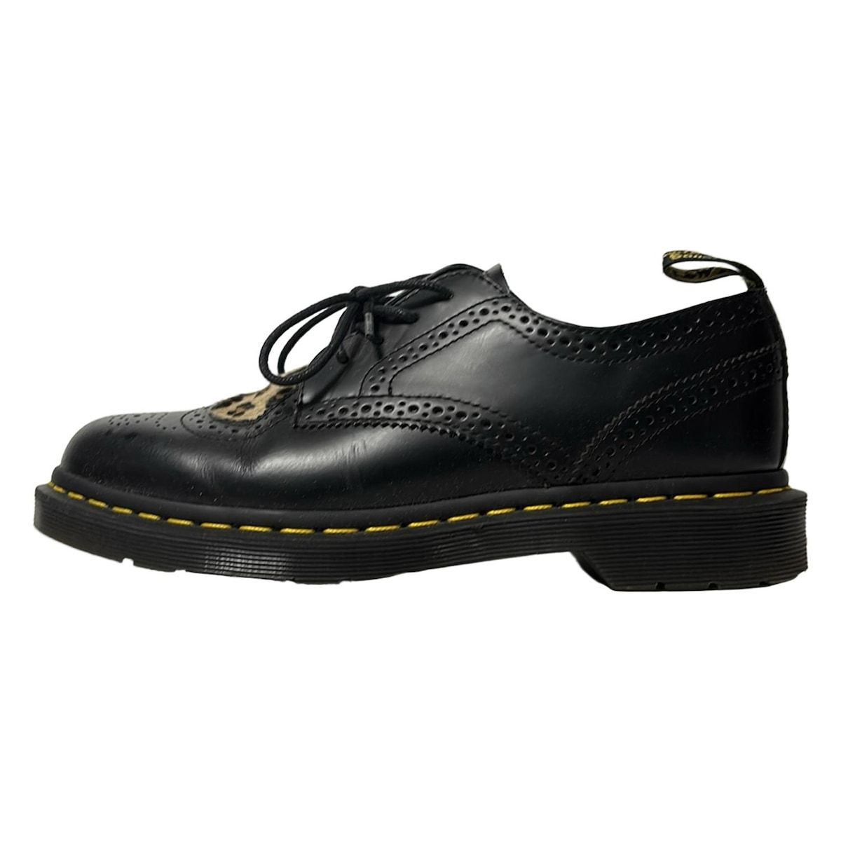 Dr.Martens ドクターマーチン シューズ EU39 レディース - 黒×ベージュ×マルチ ウィングチップ レザー
