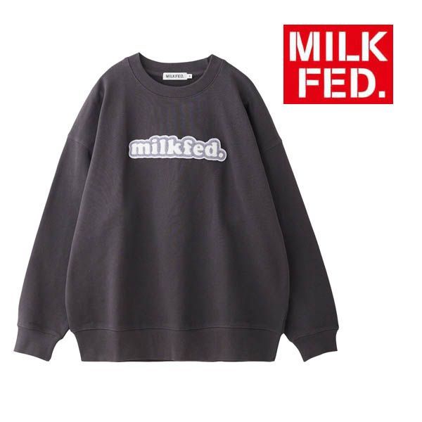 スウェット トレーナー ミルクフェド MILKFED COOPER LOGO WIDE CREW 
