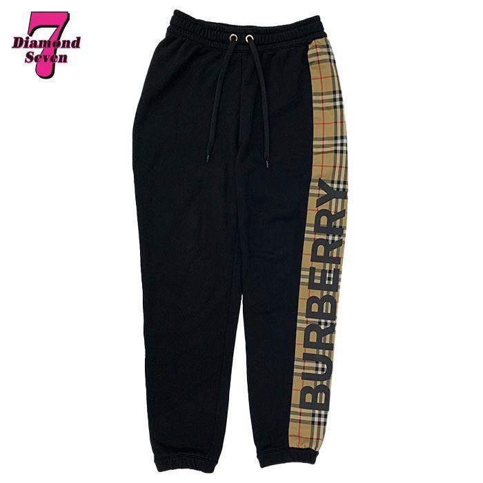 BURBERRY バーバリー 8024541 ヴィンテージチェックパネル ロゴ スウェット パンツ ズボン ジャージ XSサイズ メンズ レディース ユニセックス