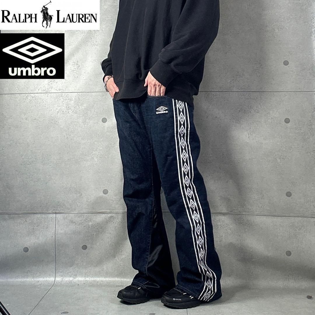 大人気リメイク》ラルフローレン アンブロ UMBRO ワイドフレアデニム  