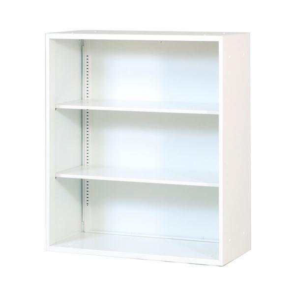 スチール書庫/ブックシェルフ  幅90cm スチール 粉体塗装 〔オフィス 会社 事務所 書斎 店舗〕 組立品