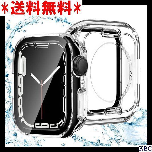 2024改良モデル ANYOI 対応 アップルウォッチ9/8/7 カバー 45mm 対応 Apple Watch 9/8/7 45mm ケース 防水360ど度 3D直角エッジデザイン Apple Watch カバー ガラスフィルム 一 mm クリア 219