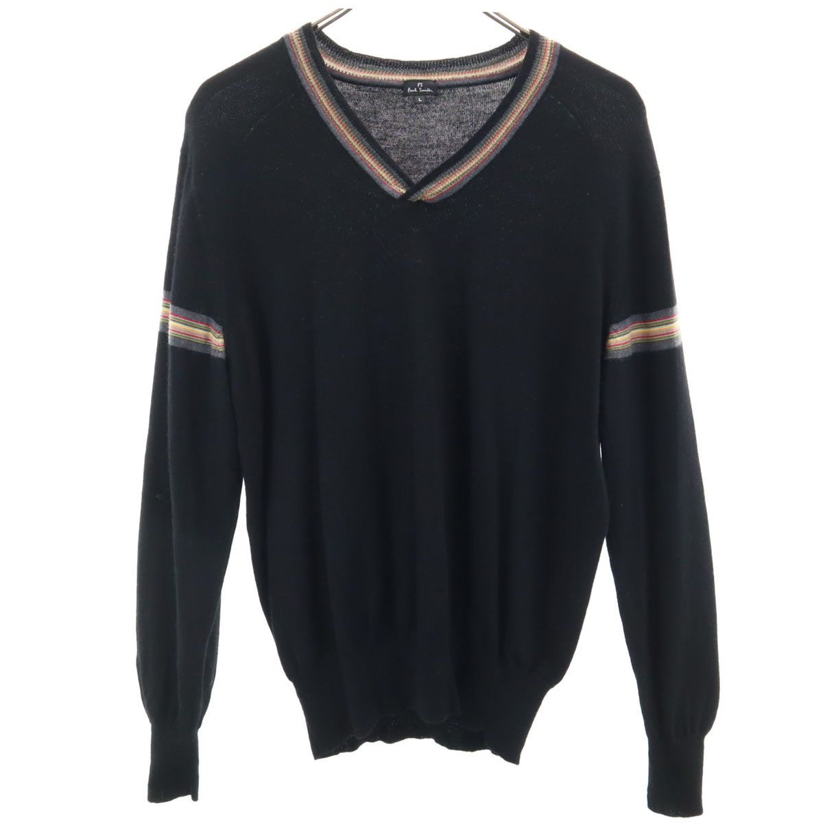 PS Paul Smith ピーエスポールスミス 長袖 Vネック セーター L 