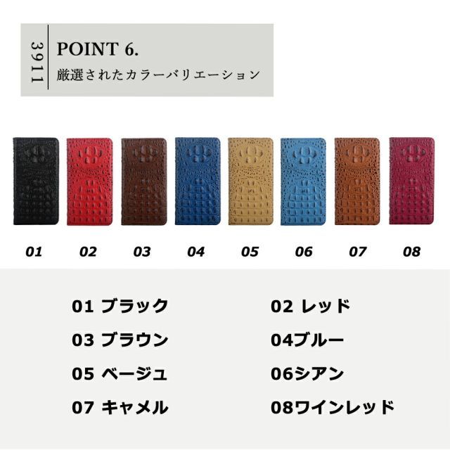 [CA8103] [Android One S4] arrows WE2 ケース 手帳型 本革 鰐柄 ワニ Pixel10 iPhone 16E Sense9 R10 Pixel 10Pro XL 9A oppo a5x Moto G66Y G64 POCO Android One | カバー マイナビニュース 12pcs