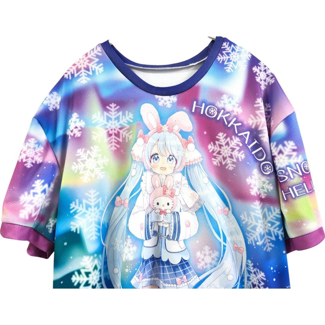 初音ミク 雪ミク  MIKU×ハローキティ フルグラフィックＴシャツ 雪ミク SNOW MIKU ハローキティ フルグラフィックTシャツ 2種セット