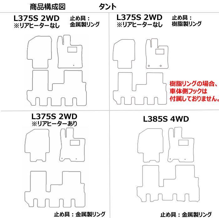 ダイハツ タント L375S L385S フロアマット 高品質で安売りに挑戦 在庫品は当日発送可 ベージュ - メルカリ