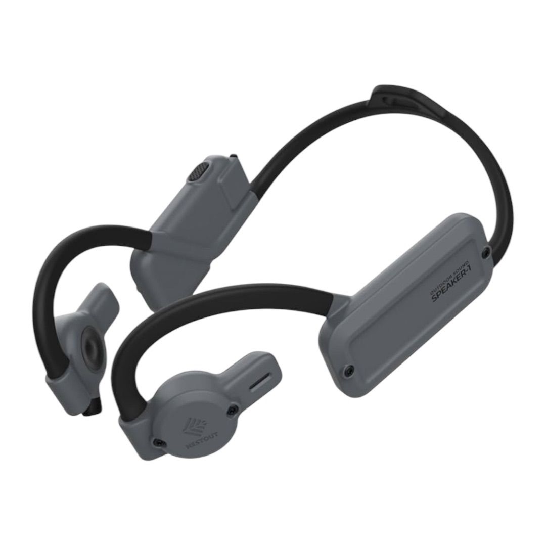 エレコム Bluetoothイヤホン NESTOUT SPEAKER-1 耳を塞がないオープンイヤータイプ グレー LBT-NEST-SP1GY