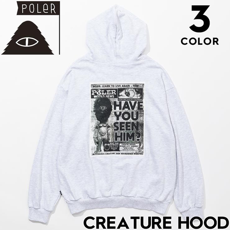 POLeR ポーラー CREATURE HOOD プルオーバーパーカー フーディ 253MCV0067 日本代理店正規品