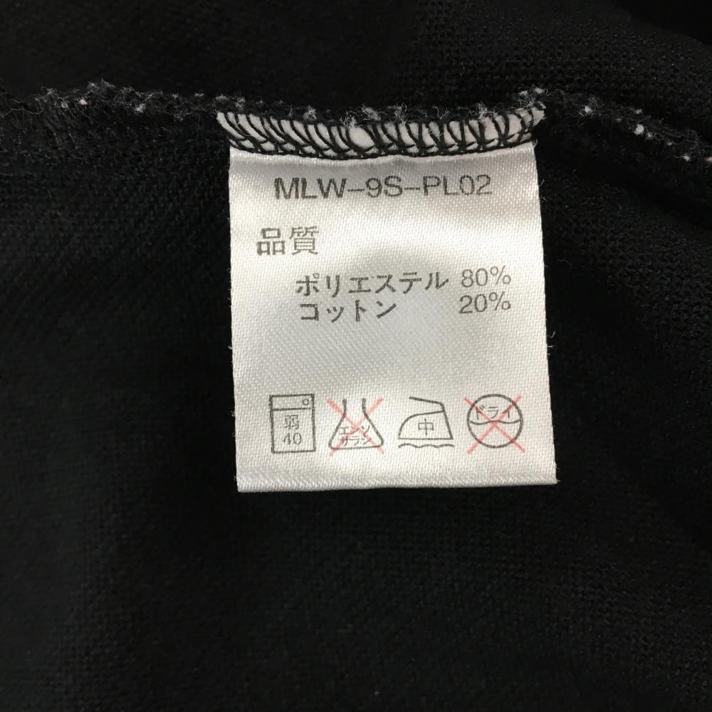マークアンドロナ 半袖ポロシャツ 黒 スカル 金ボタン レディース M