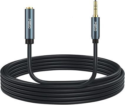 【在庫処分】MillSO イヤホン 延長コード 5m オスメス オーディオケーブル 3.5mmステレオミニプラグ 3.5mm 延長用 金メッキ 高耐久仕様 ヘッドホン延長コード ステレオミニプラグ延長ケーブル