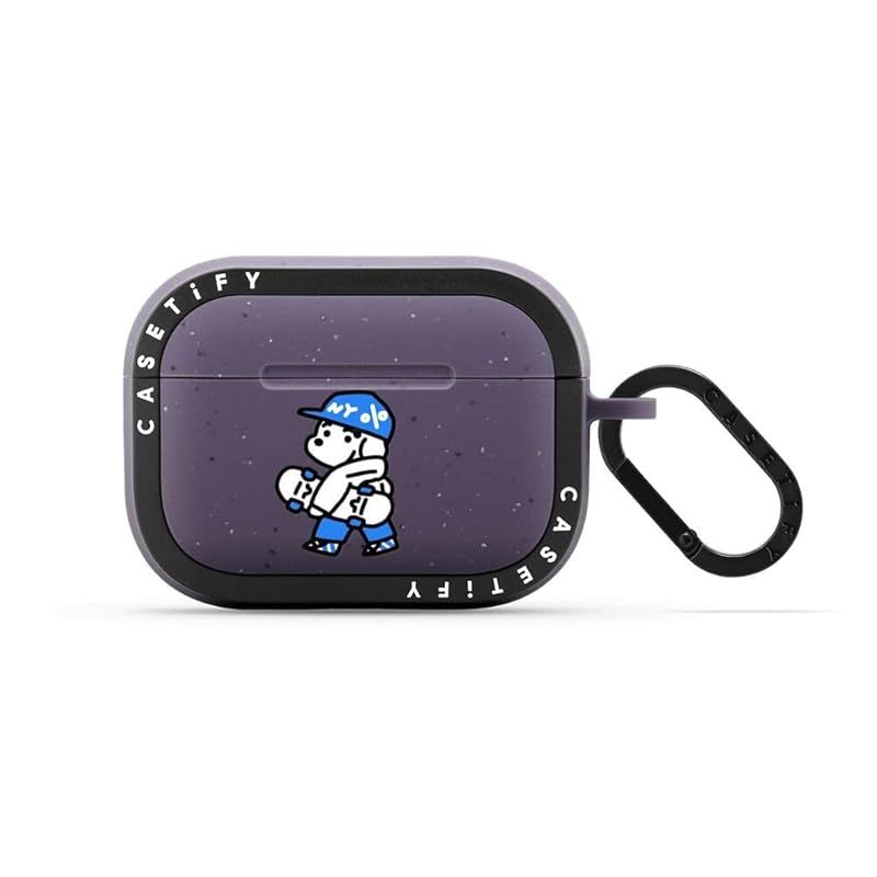 CASETiFY バウンス ケース AirPods Pro ケース 第1世代 - 第2世代 - mini JOHN 1 - マットディープ パープル