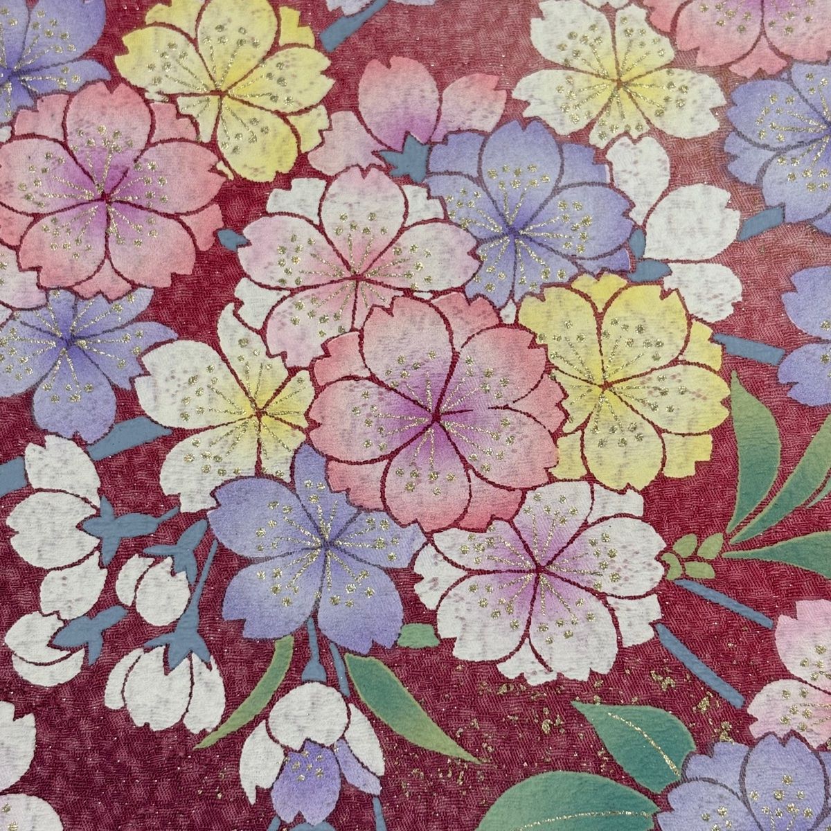 C562正絹　鈴乃屋　振袖　金彩　金糸　着物 507zu41☆鈴乃屋 振袖 シンプル 金彩 裄長め 牡丹 黄色☆成人式