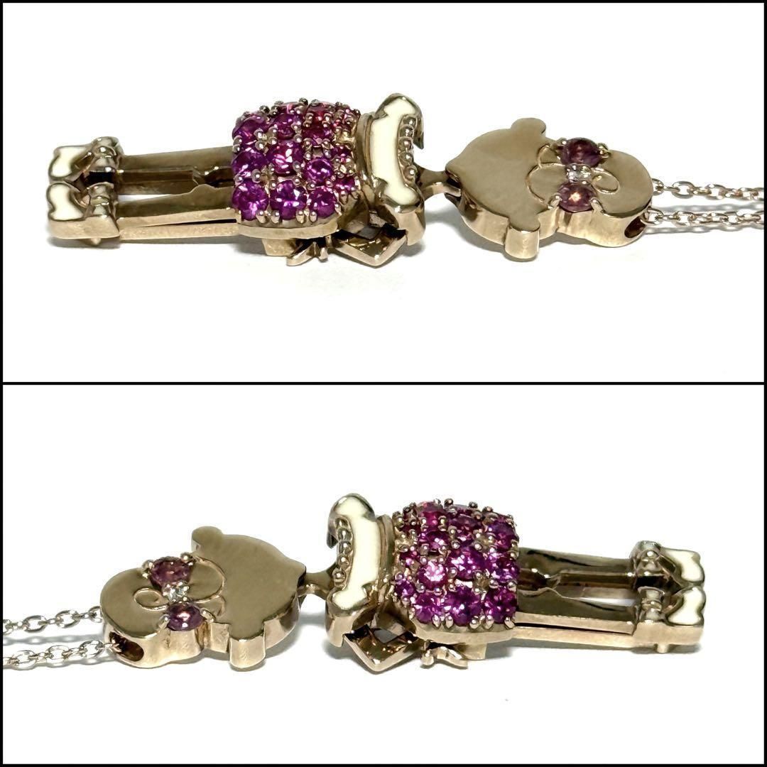 26/美品 ポンテヴェキオ K9PG ピンクゴールド EME ネックレス ④ 26/美品 ポンテヴェキオ K9PG ピンクゴールド EME ネックレス ①