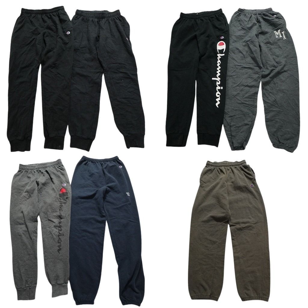 古着卸 チャンピオン スウェット パンツ 7枚セット メンズ Ｍ ワンポイント リブ イージー チームロゴ 古着 NA0344