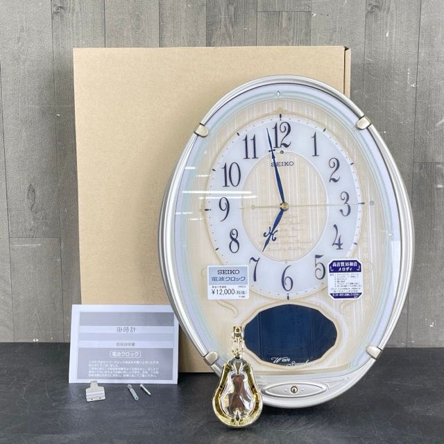カラクリ時計 【未使用品】SEIKO セイコー AM222H ウェーブシンフォニー 6曲 掛け時計 インテリア からくり 電波クロック / 510391