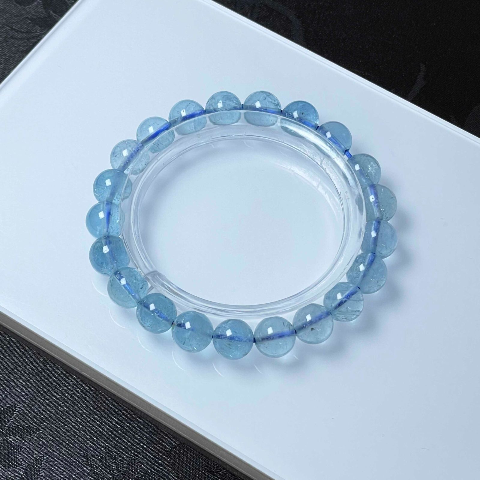 天然水晶☆【ブルートパーズ】☆ ブレスレット 天然石B 8.7-9.3mm 