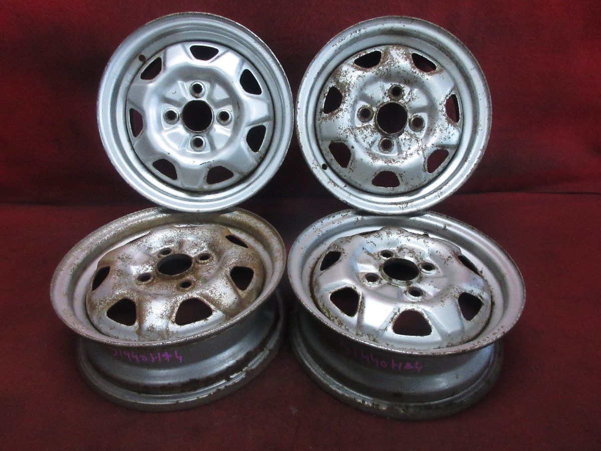 スチール ホイール 4本 ホンダ 純正 旧車 JX 13×4.5J 4穴 PCD
