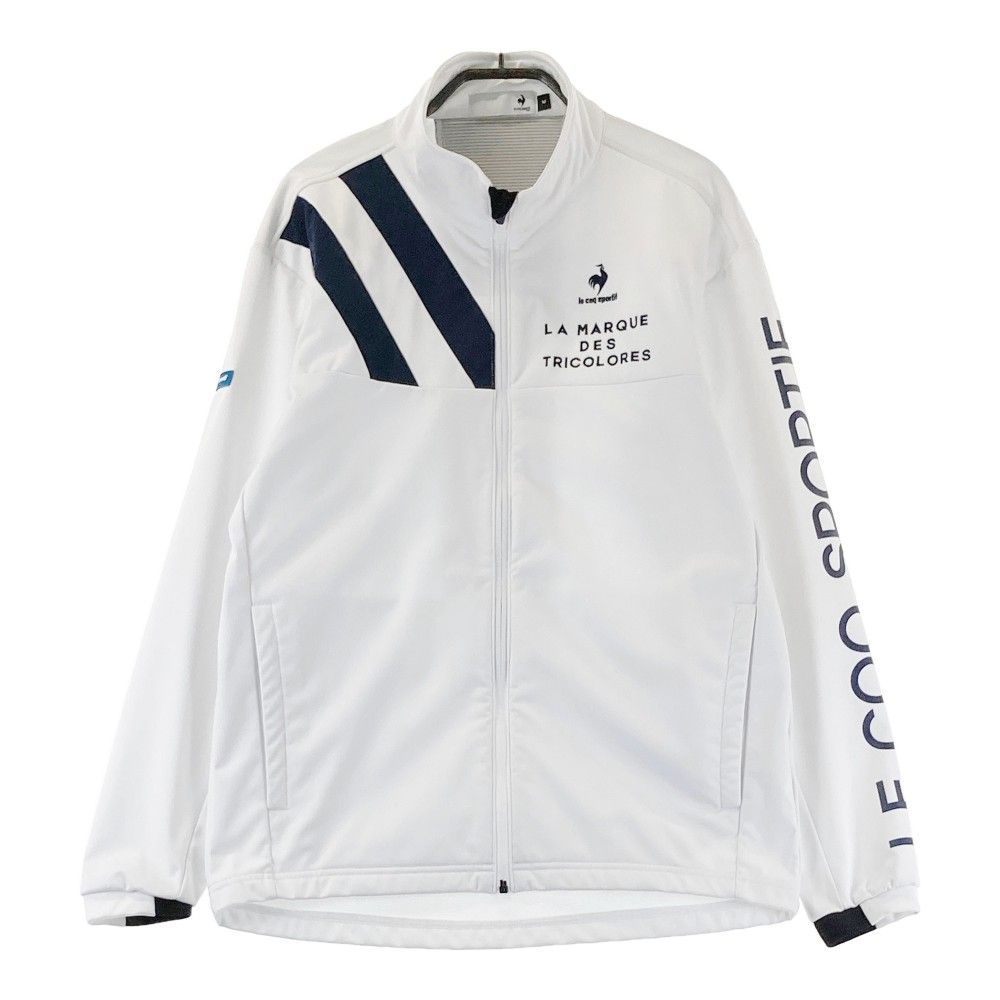 サイズ：M LECOQ GOLF ルコックゴルフ 2022年モデル 長袖ジップジャケット 裏起毛  ホワイト系 [240101276413] ゴルフウェア メンズ ストスト