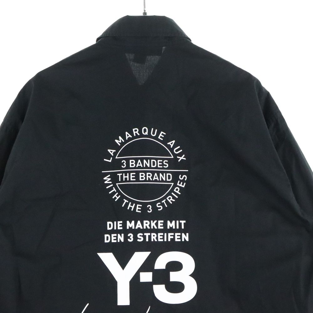 Y-3 / 18SS/バックロゴ/長袖シャツ/S/コットン/BLK/cy6859 Y-3 (ワイスリー) 18SS バッグロゴプリント 長袖 ロング シャツ