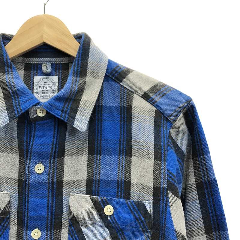 WTAPS ダブル タップス ロングシャツ オンブレチェック ネルシャツ