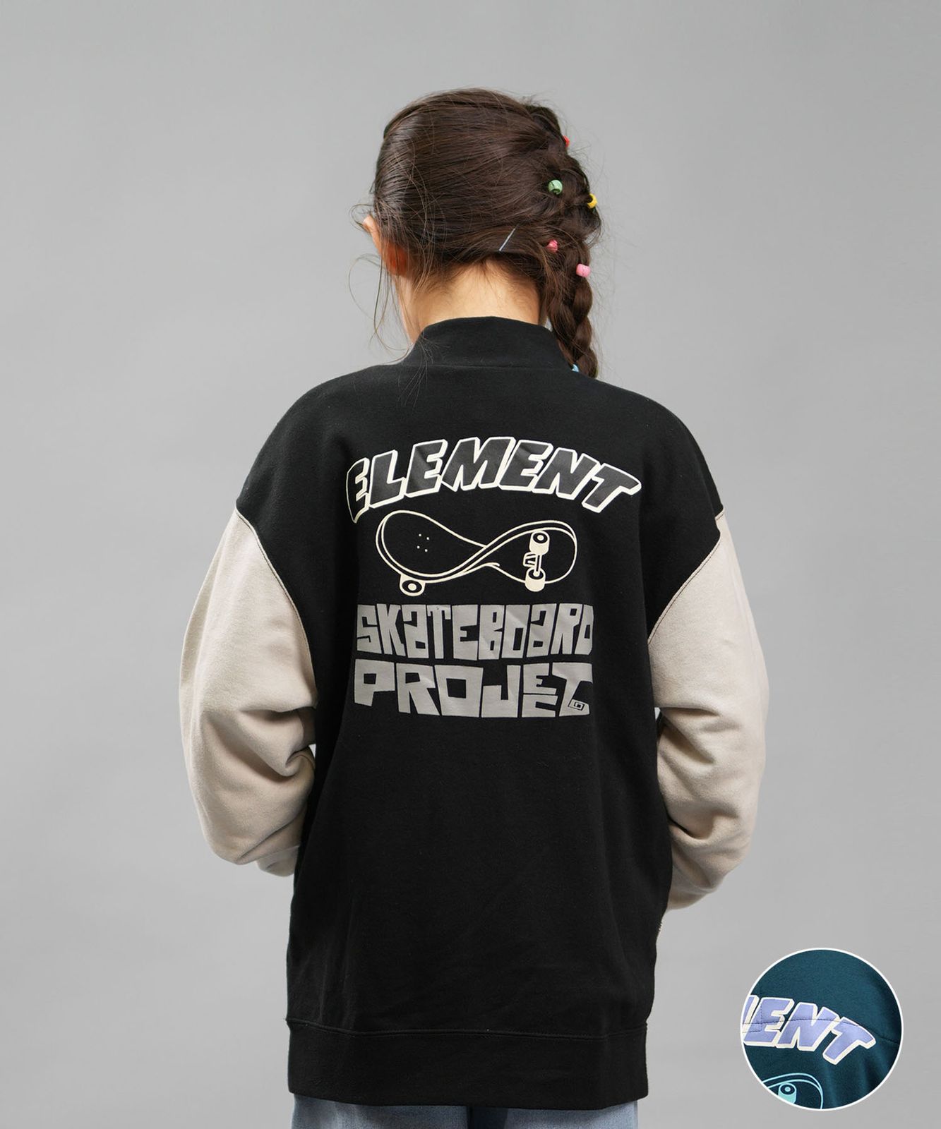 【ムラスポ公式】新品 ELEMENT エレメント ジャケット キッズ スタジャン STADIUM YOUTH スウェット ジャケット BE026-021