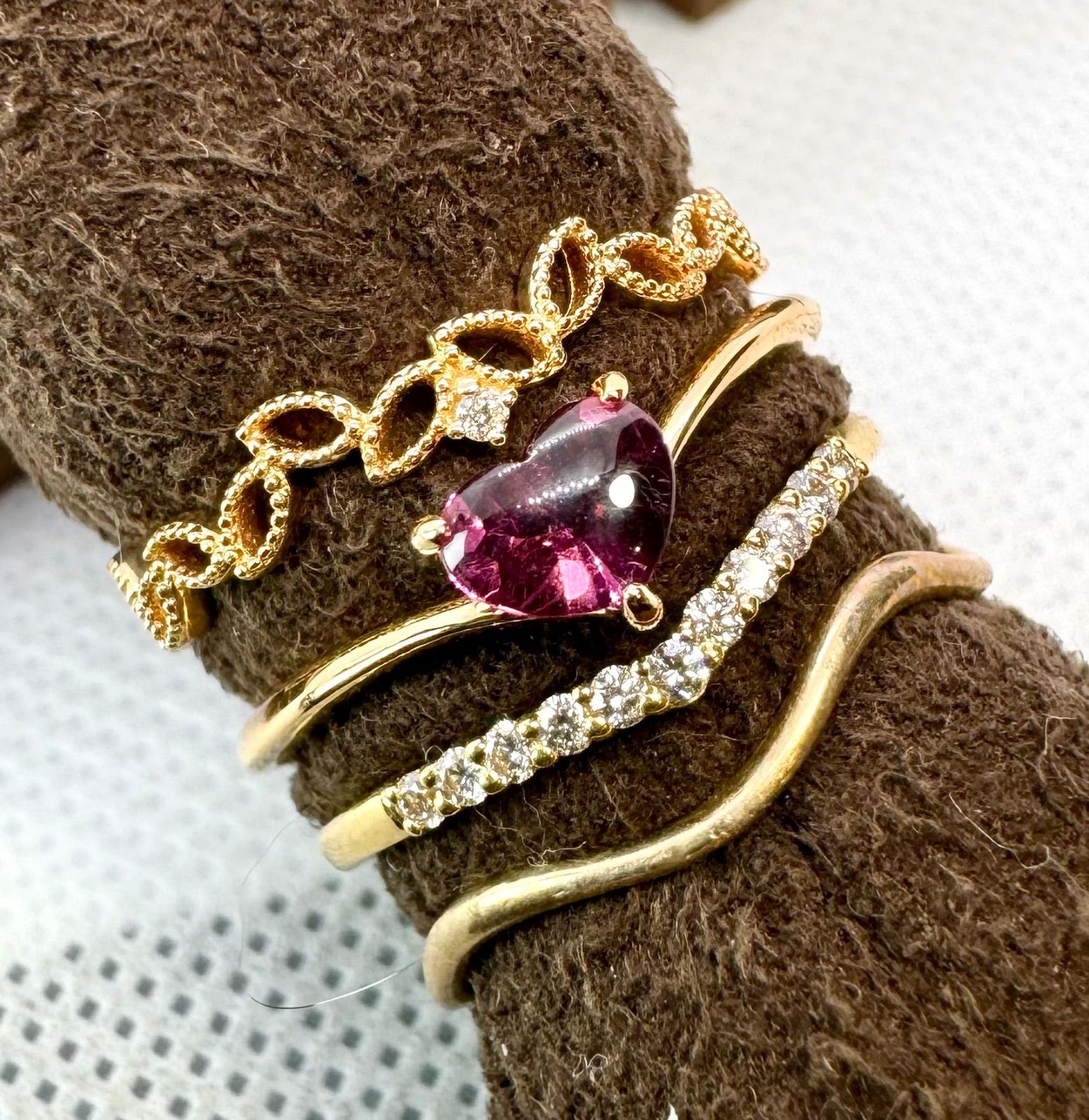 4°C◇K18YG*12号*ガーネットリング*ヨンドシー - メルカリ 4°C◇K18YG*12号*ガーネットリング*ヨンドシー - メルカリ