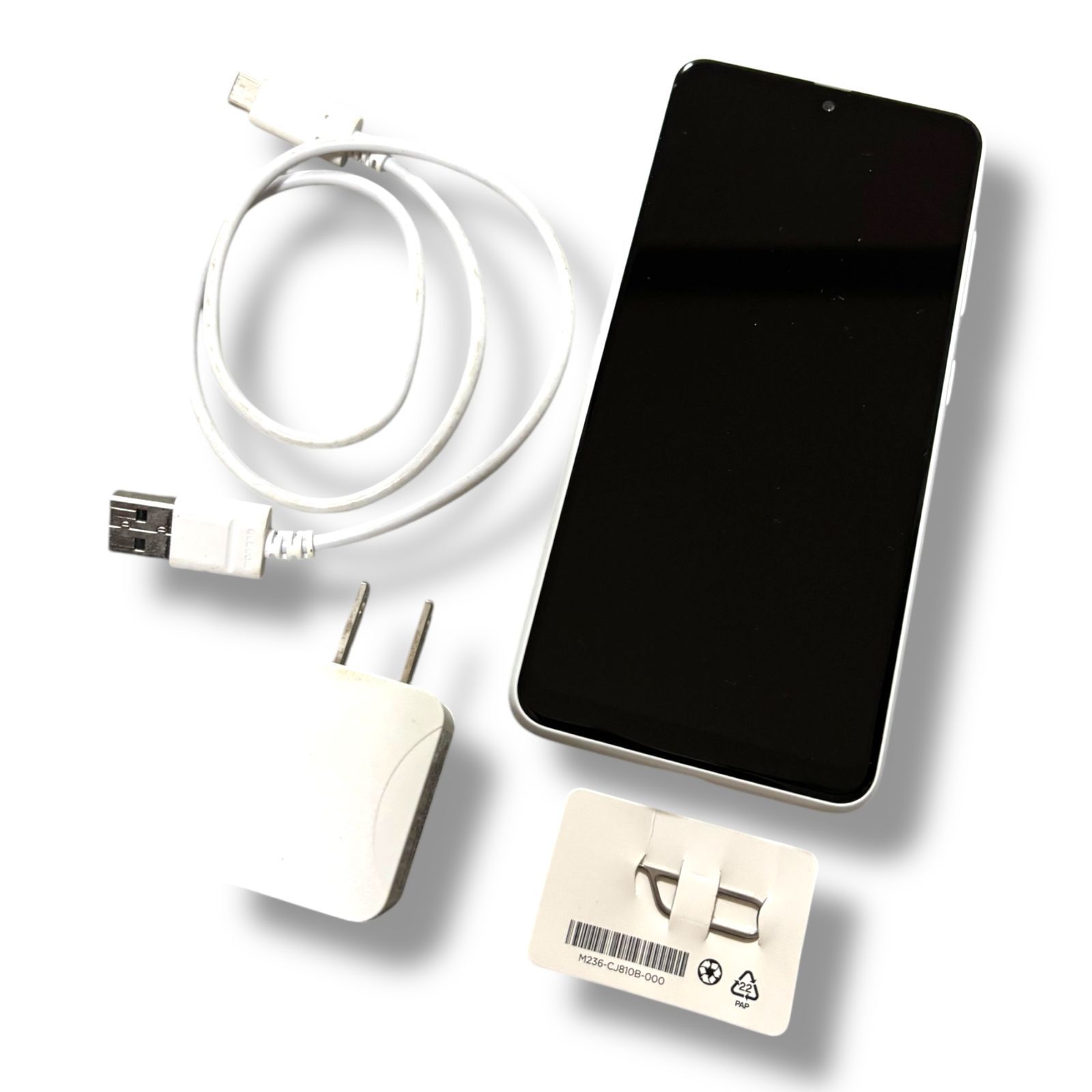 中古] サムスン SAMSUNG Galaxy A22 5G SC-56B ホワイト SIM