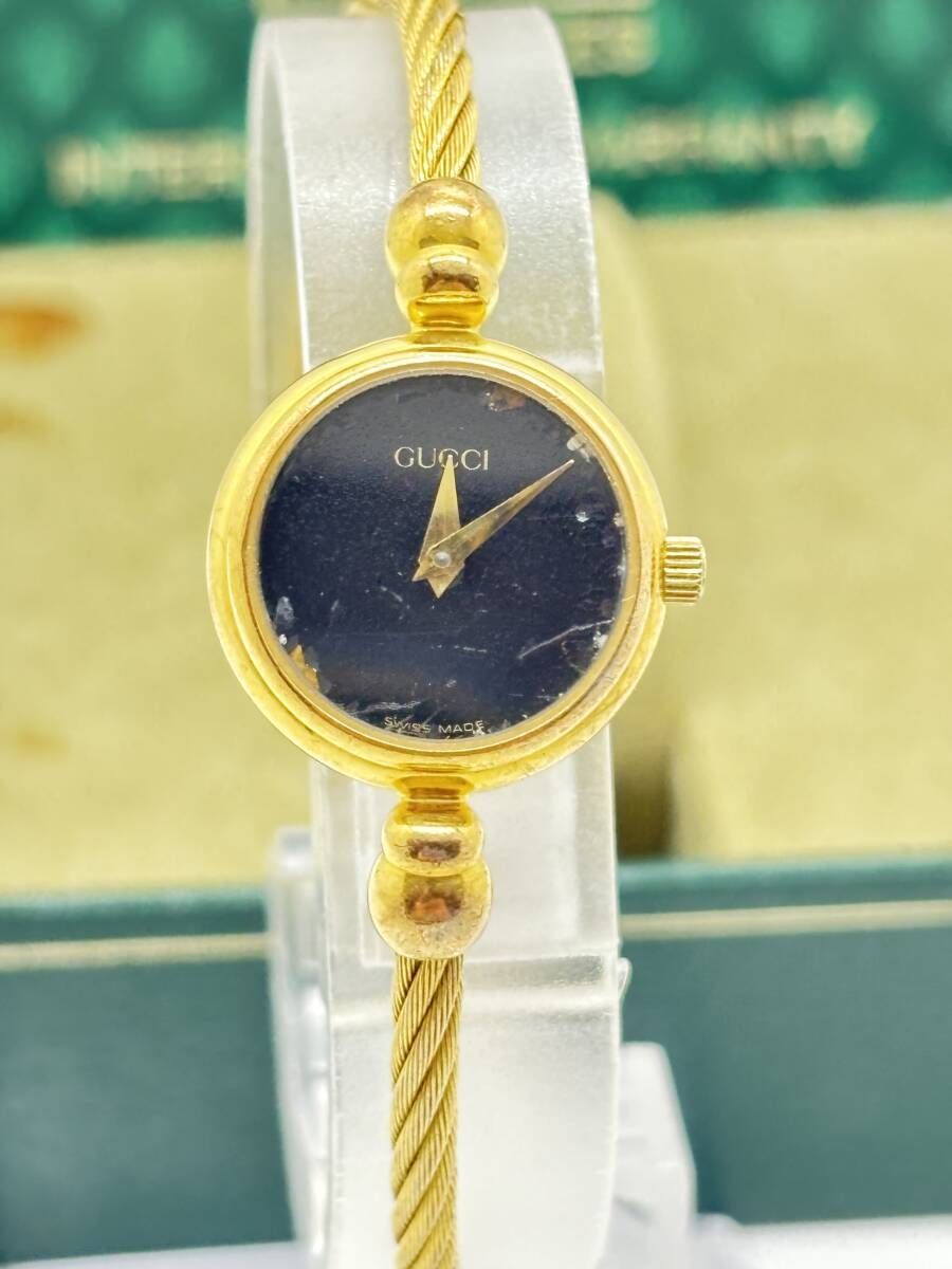 動作良好 箱付き】グッチ GUCCI 2700.2L ゴールドバングル