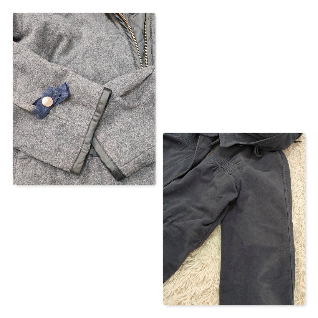 ミディウミソリッド ボアライナー付き フーデッド コート