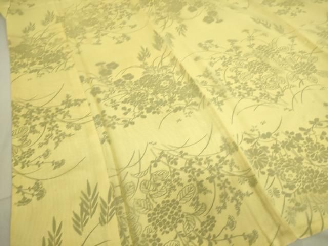 平和屋着物▽上質な小紋　無双　紗袷　紗×絽　草花文　正絹　逸品　DAAT9001az 平和屋着物▽上質な小紋 無双 紗袷 紗×絽 草花文 正絹 逸品 DAAT9001az