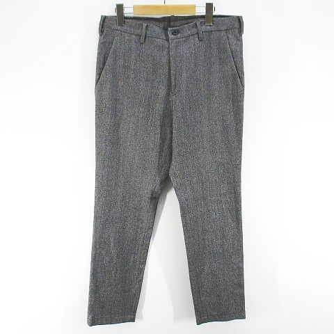 ブラックレーベルクレストブリッジ BLACK LABEL CRESTBRIDGE ロングパンツ スラックス ジップフライ S 灰系 グレー 毛 ウール 無地