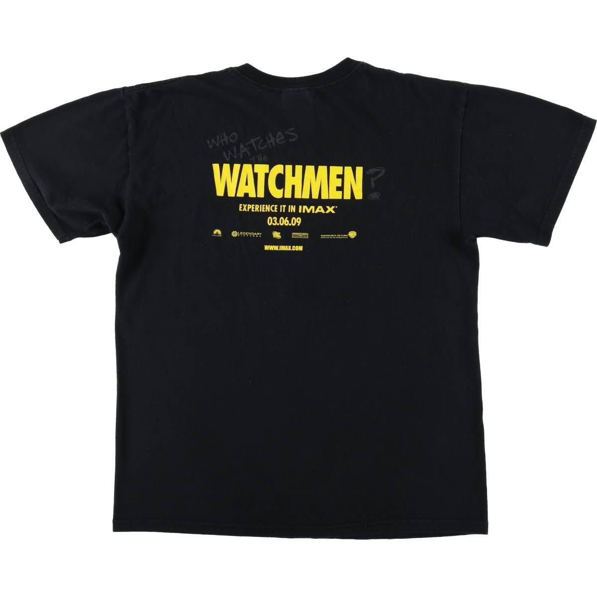 古着 00年代 ギルダン GILDAN WATCHMEN ウォッチメン ぶち抜きスマイル プリントTシャツ メンズM相当|eaa576275