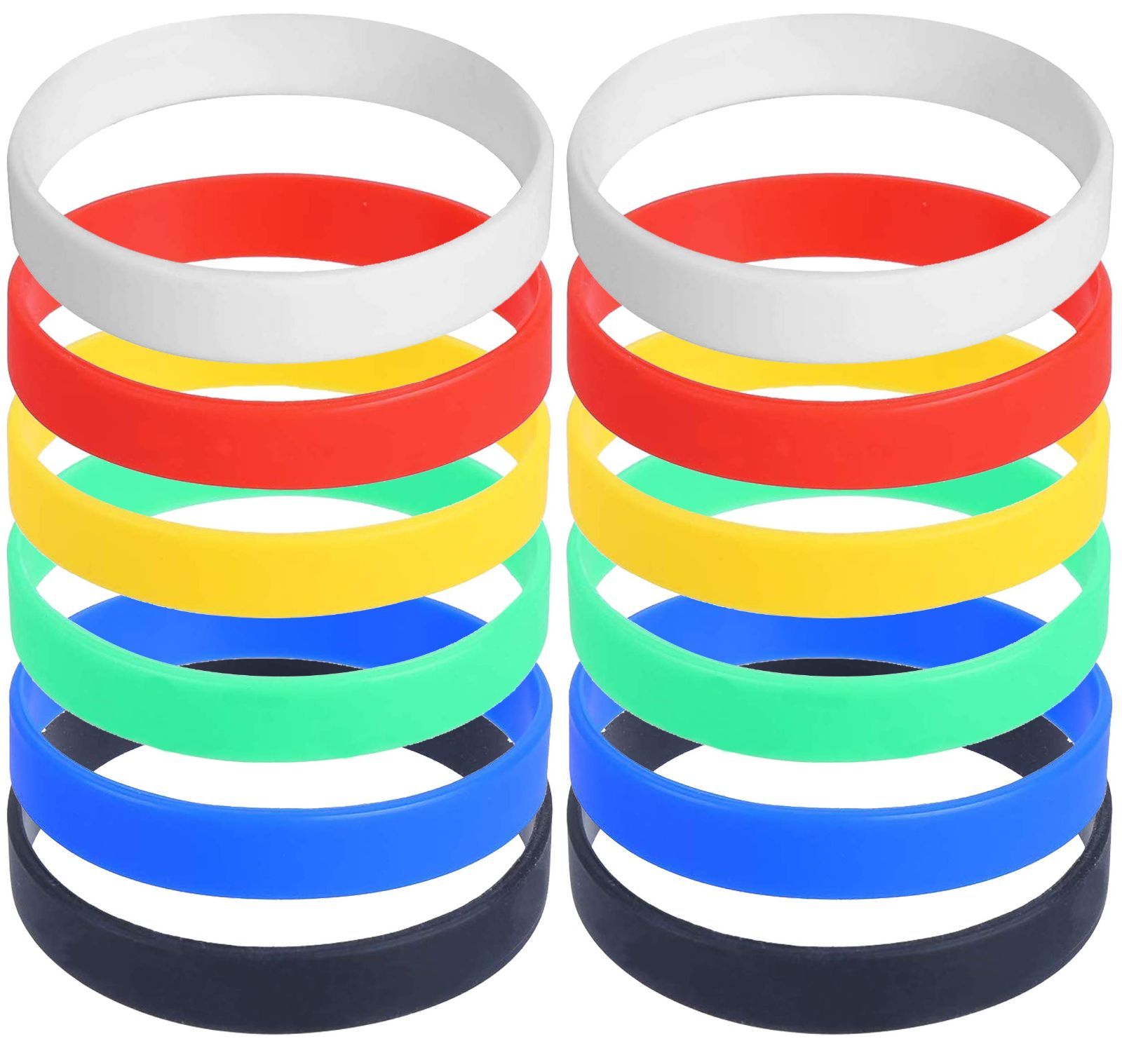 数量 6色 無地 ブレスレットシンプル ゴム 12本セット アクセサリー リストバンド シリコン VEYLIN