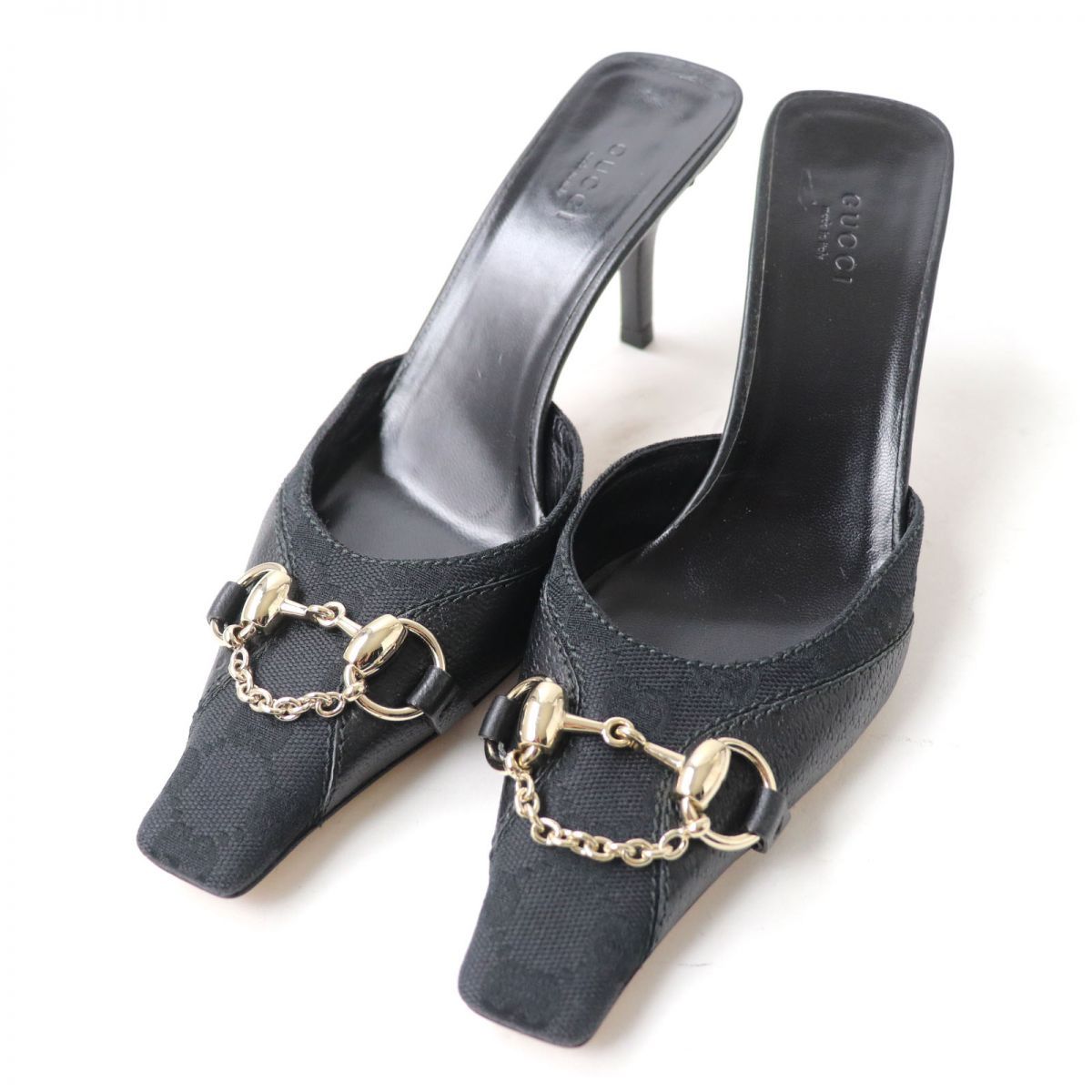 GUCCI グッチ　バックストラップ　サンダル　サイズ37C ブラック GUCCI グッチバックストラップサンダルサイズ37C ブラック