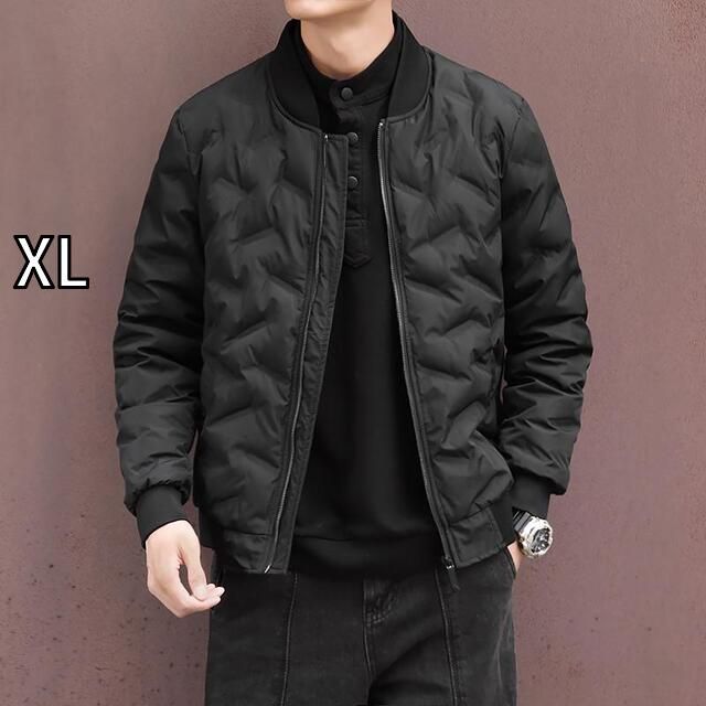 XL メンズ 服 シンプル ファッション オシャレ 大人 かっこいい 大きいサイズ ストリート 紳士服 冬 暖かい ダウン ジャケット 軽 カジュアル スポーツ トップス ホワイト ダック ダウン