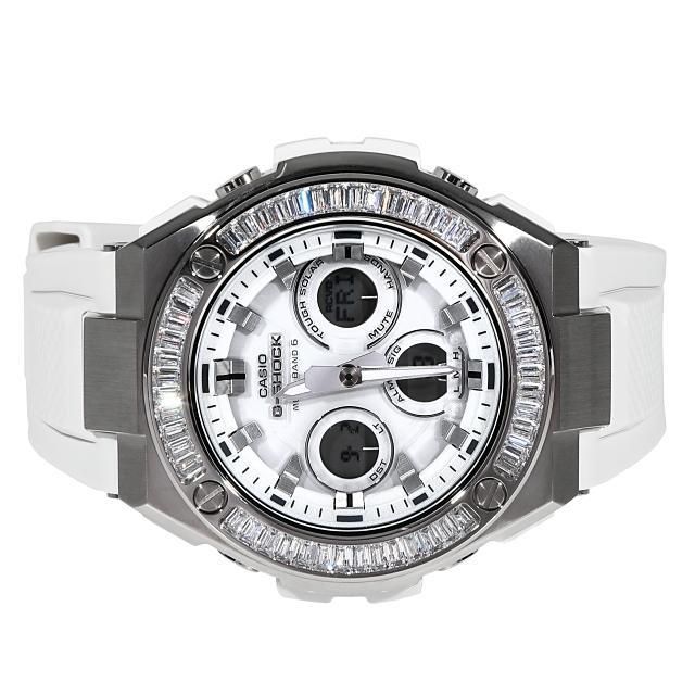 G-SHOCK GSTw310 G-Steel 白 バケットレインボーCZダイヤ