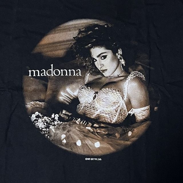 Madonna / マドンナ Tシャツ the virgin tour 1985 XL 黒 両面プリント 