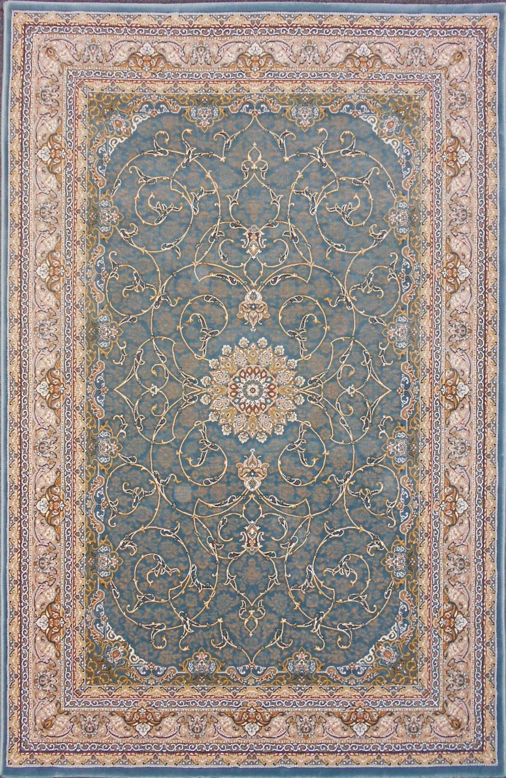 144万ノット、立体柄！本場イラン産 絨毯！100×150cm-200571-