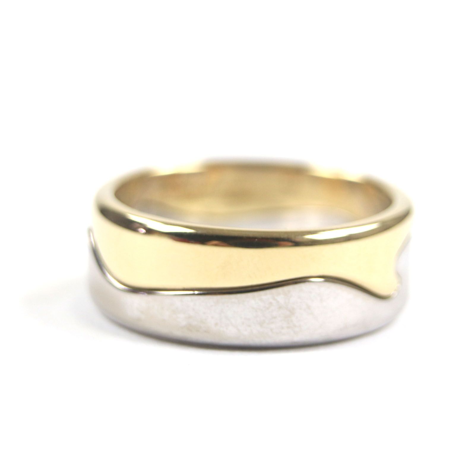 極美品　  ジョージジェンセン 750 平打ちリング　17 極美品Georg Jensen ジョージジェンセン 750 平打ちリング17