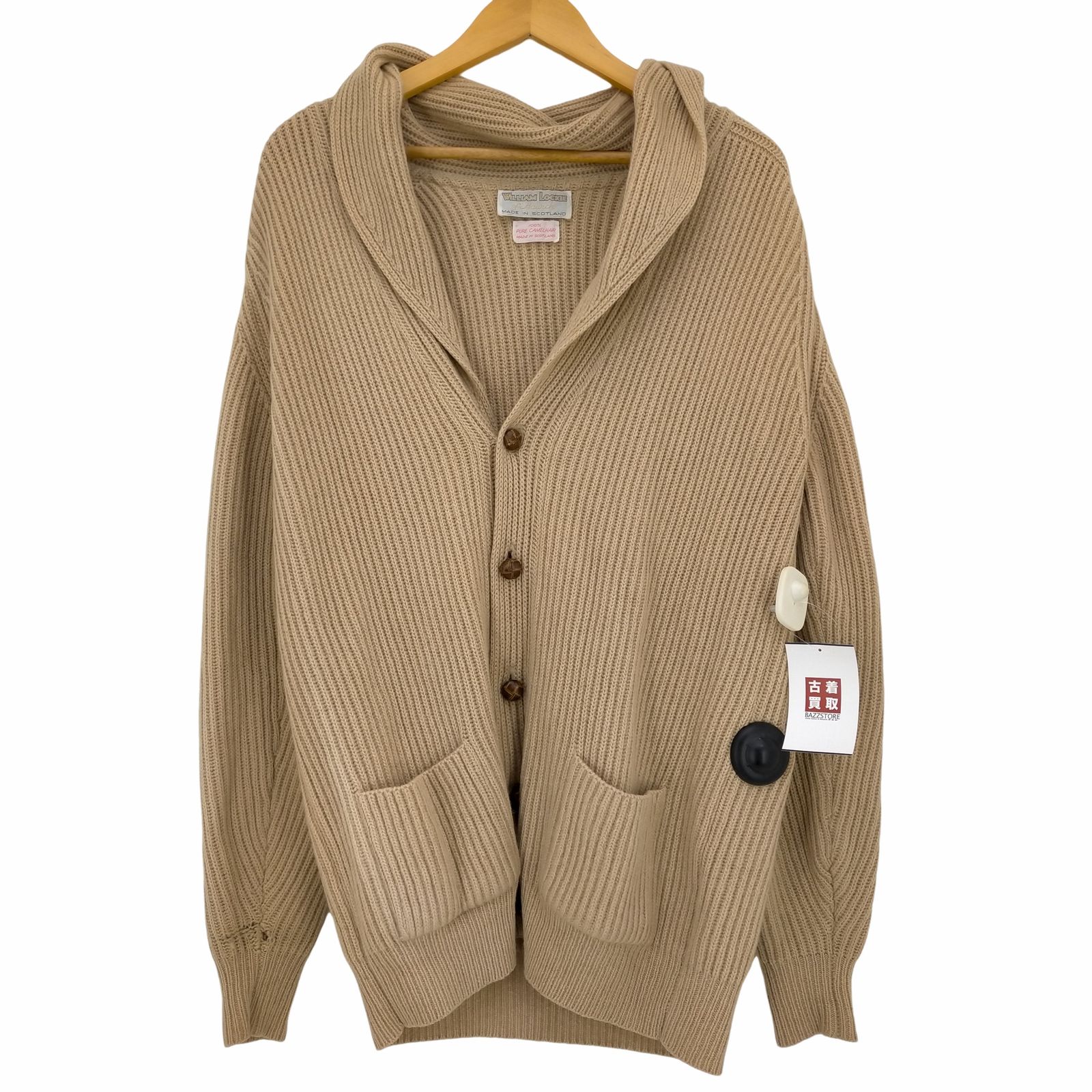 ウイリアムロッキー WILLIAM LOCKIE カシミヤ100 ショールカラー 