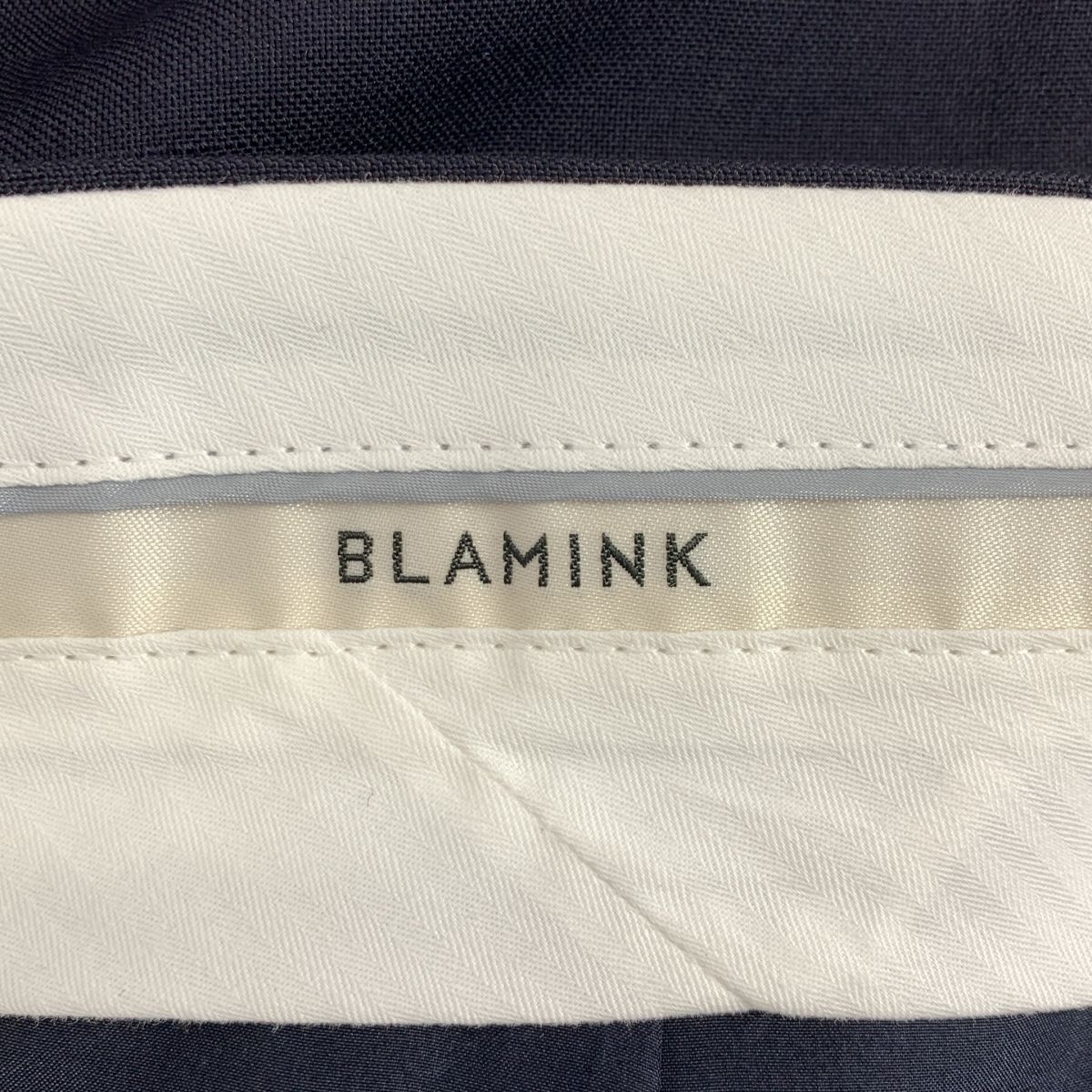 BLAMINK ブラミンク ウールモヘヤタックタイト オーバーシルエット スカート 裏地付き 36 ダークネイビー レディース SIROKUMA-CORPORATION_COM