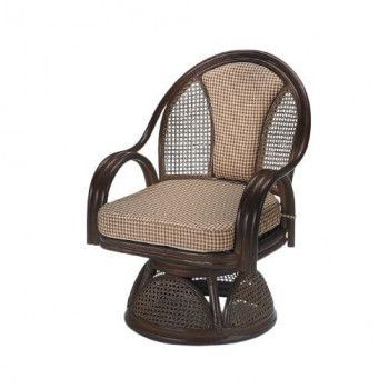 今枝商店 Romantic Rattan 籐ラウンドチェア 回転座椅子 ハイタイプ S533B