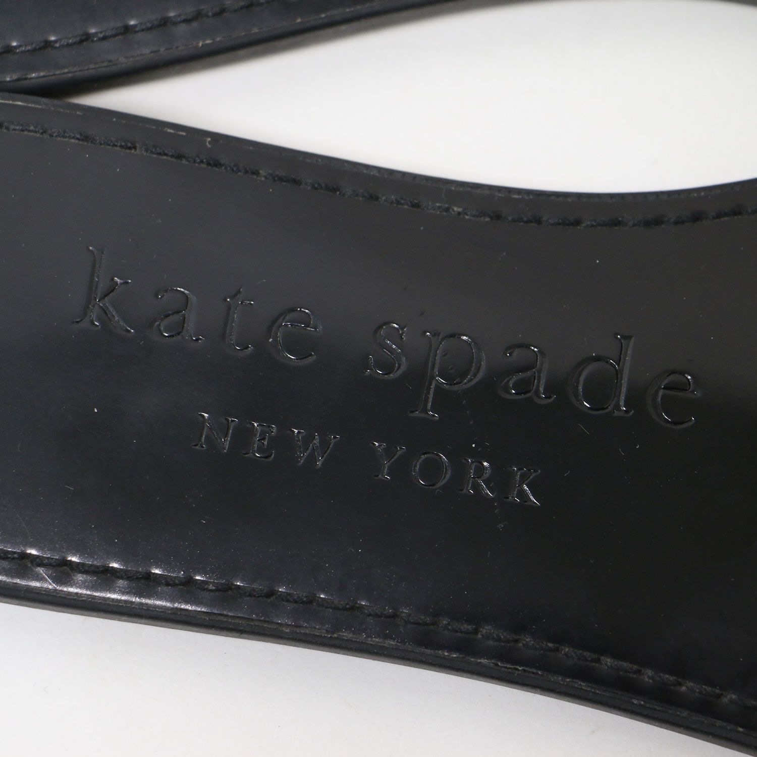 Kate spade ケイトスペード サンダル ブラック 黒 6(23.0cm) リボン