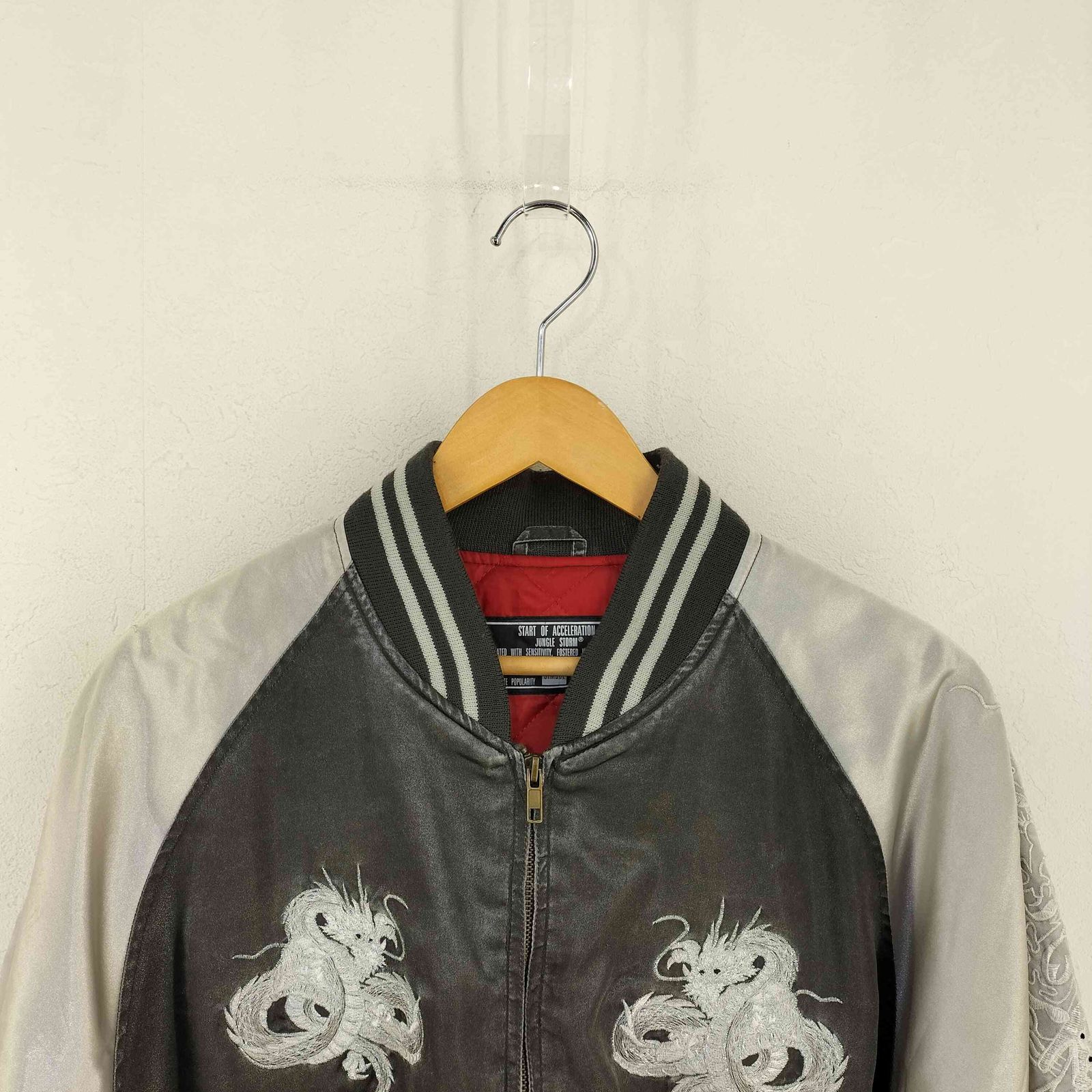 美品】 JUNGLE STORM 別珍 横須賀 龍神 日本限定 スカジャン 美品