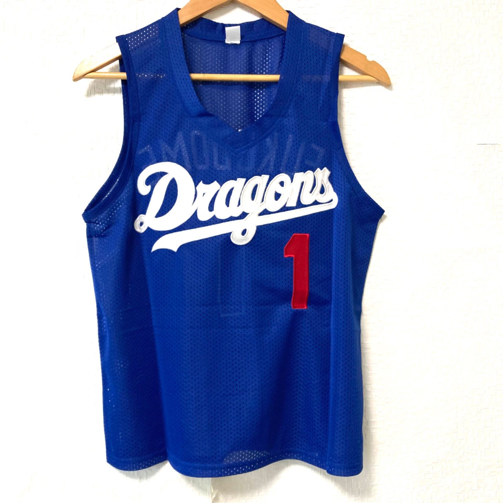 w^)b Dragons 中日ドラゴンズ Vネック メッシュビブス ユニフォーム 背 