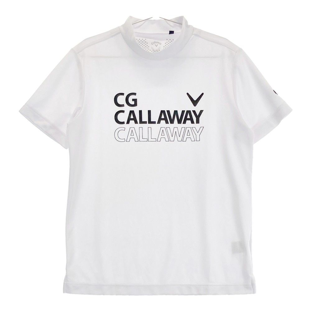 サイズ M CALLAWAY キャロウェイ 半袖ハイネックTシャツ ホワイト系 240101284417 ゴルフウェア メンズ ストスト