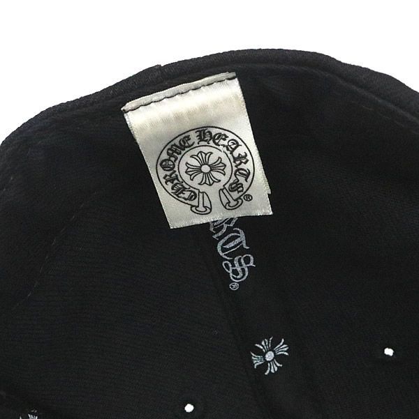 銀座店 クロムハーツ ダガー 刺繍 トラッカーキャップ SV925黒 91536