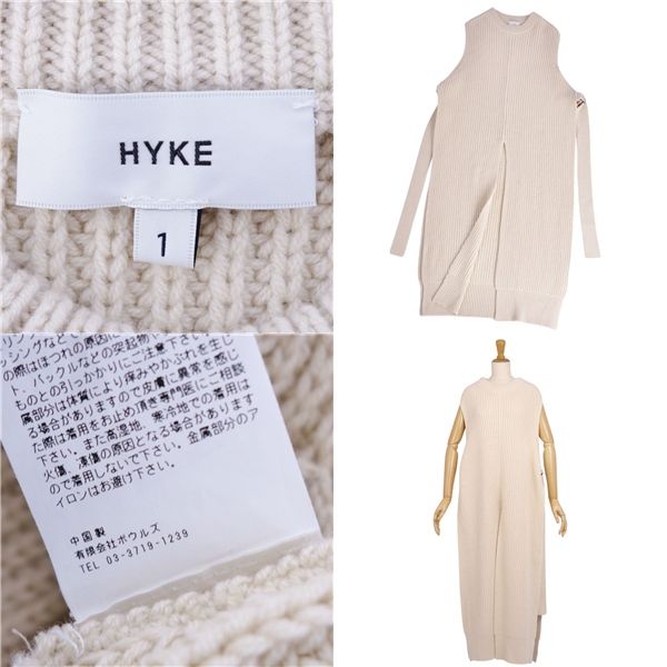 美品 ハイク HYKE ワンピース 20AW ニット ノースリーブ トップス レ 