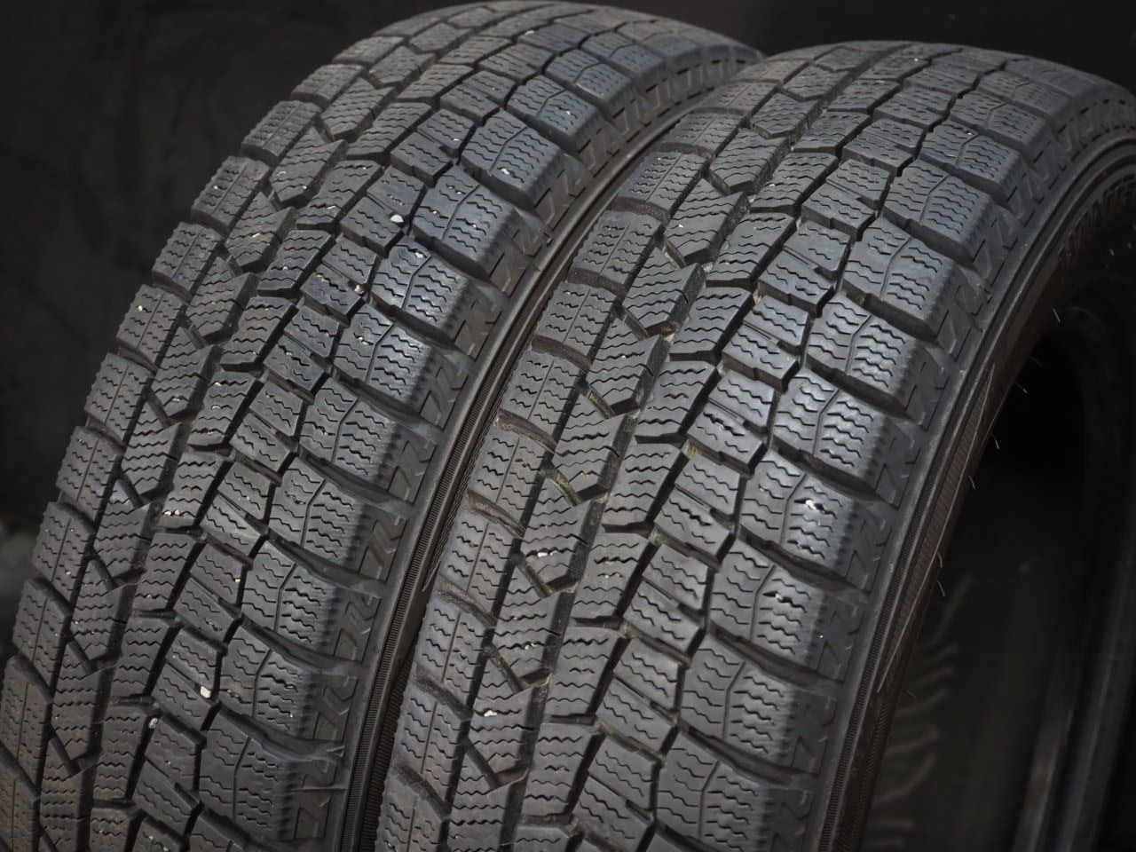 売切 バリ山 ダンロップ WINTER MAXX WM02 155/65R14 2本 ワゴンR スペーシア ムーブ タント NONE NWGN NBOX等