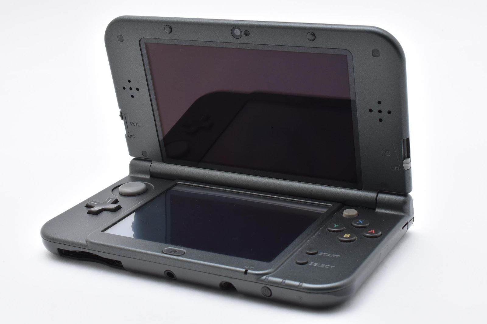 動作良好 Newニンテンドー3DS LL メタリックブラック 上画面IPS液晶 レトロゲームに UP786_INFO